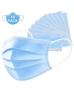 Disposable Surgical Medicated Face Mask - Stops 99.9% Germs (Pack of 10) 