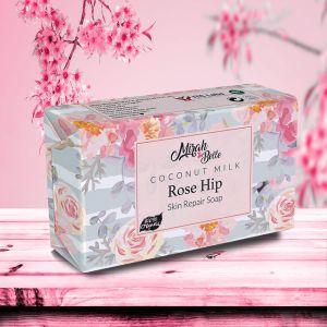 Coconut Milk Rosehip Anti Aging Soap Bar – Natural, Handmade - 125 Gms